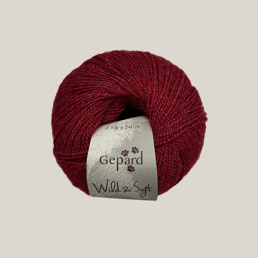  Gepard Garnn Wild & Soft 340 Hindbærrød