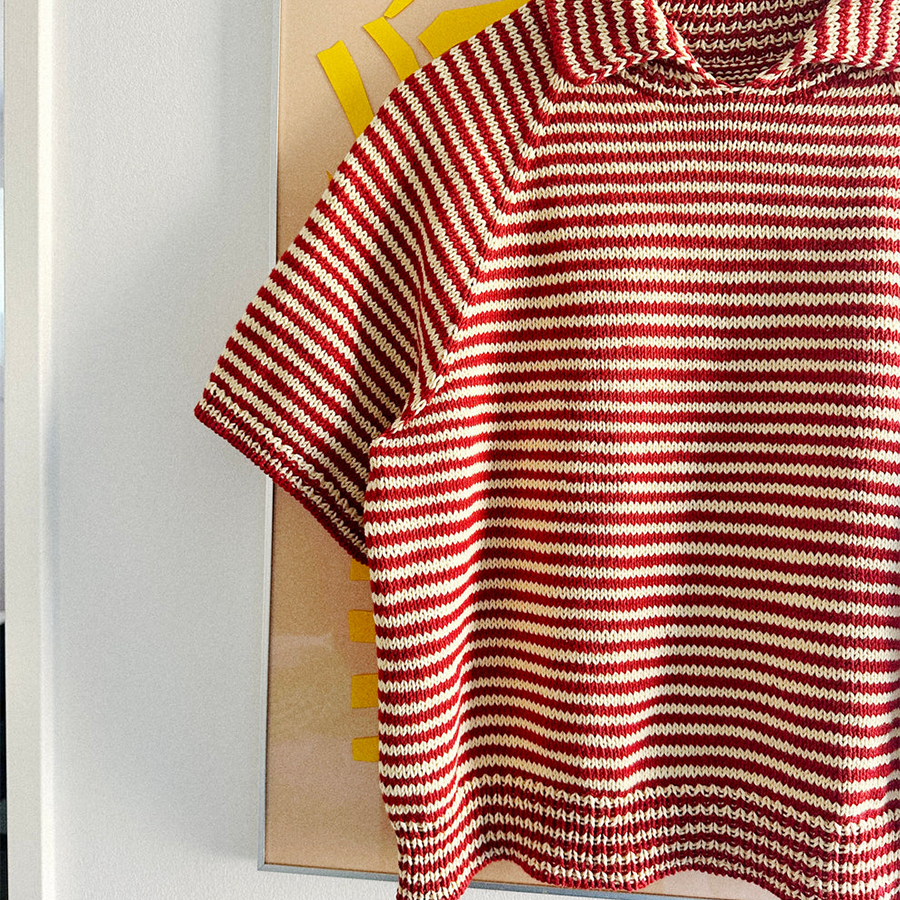 Stripe Overload Polo Tee - Strikkekit